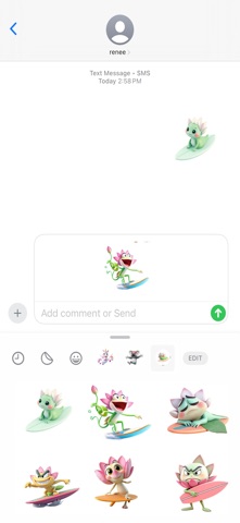 冲浪睡莲贴纸 screenshot