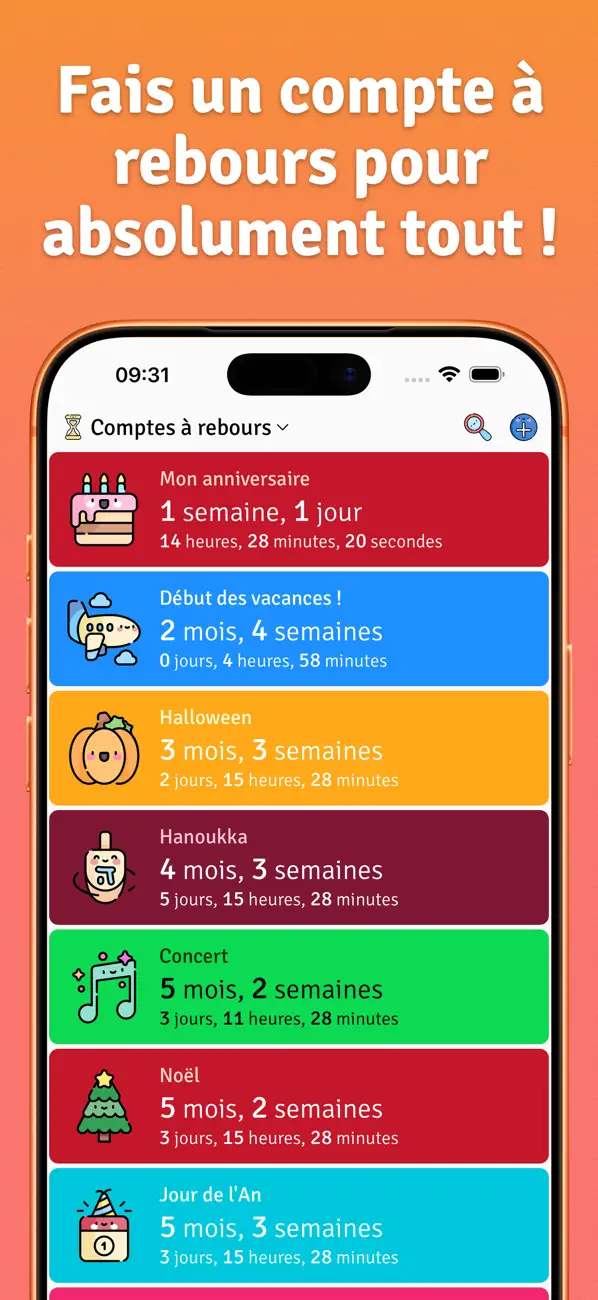 Screenshot #1 pour Compte à rebours pour tout