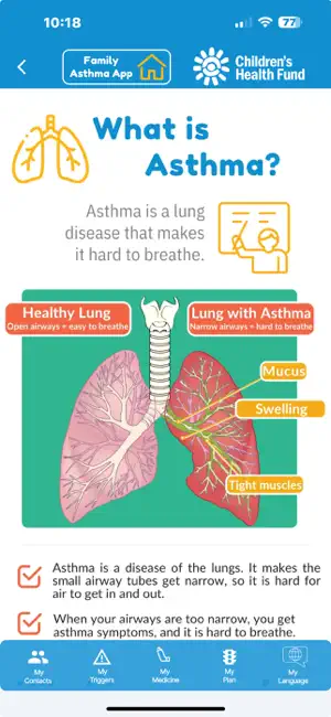 CHF Family Asthma App screenshot 2