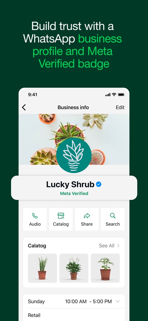 WhatsApp Business - Verified Business Presence