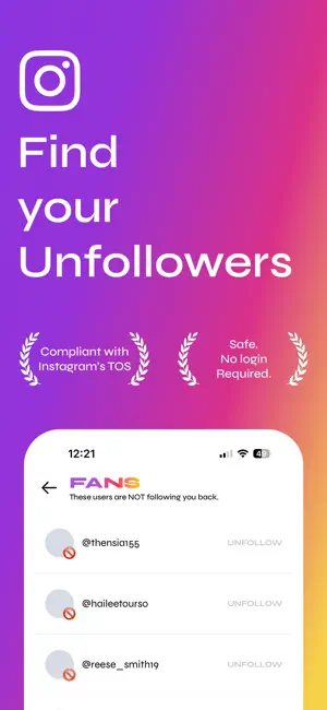Unfollow Tracker - FANS screenshot 1