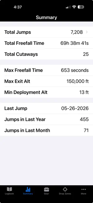 Skydive Log screenshot 3