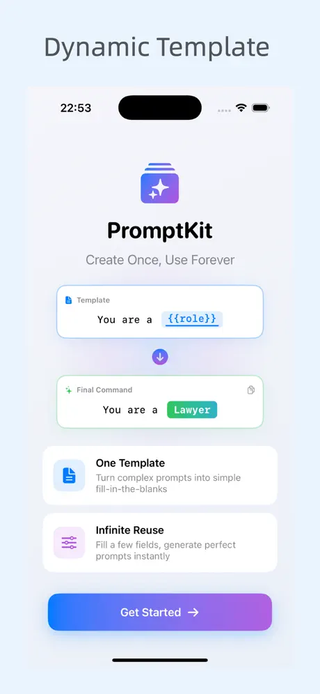 PromptKit - AI 提示词助手 应用截图