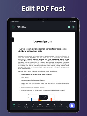 PDF Writer & Editor Pro iPad screenshot