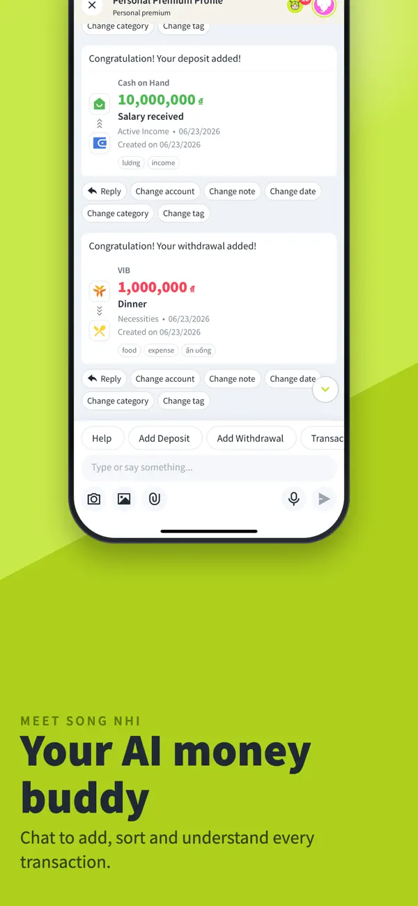 Screenshot #2 pour Song Nhi: Budget Bill Expense