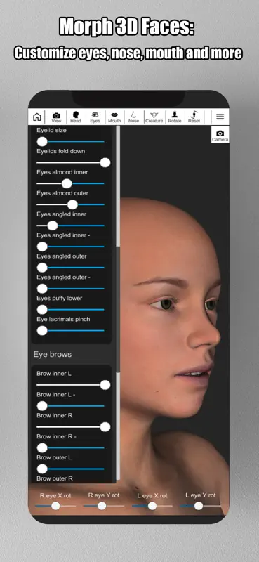 Face Model: 3D Head Reference screenshot 3 of 9
