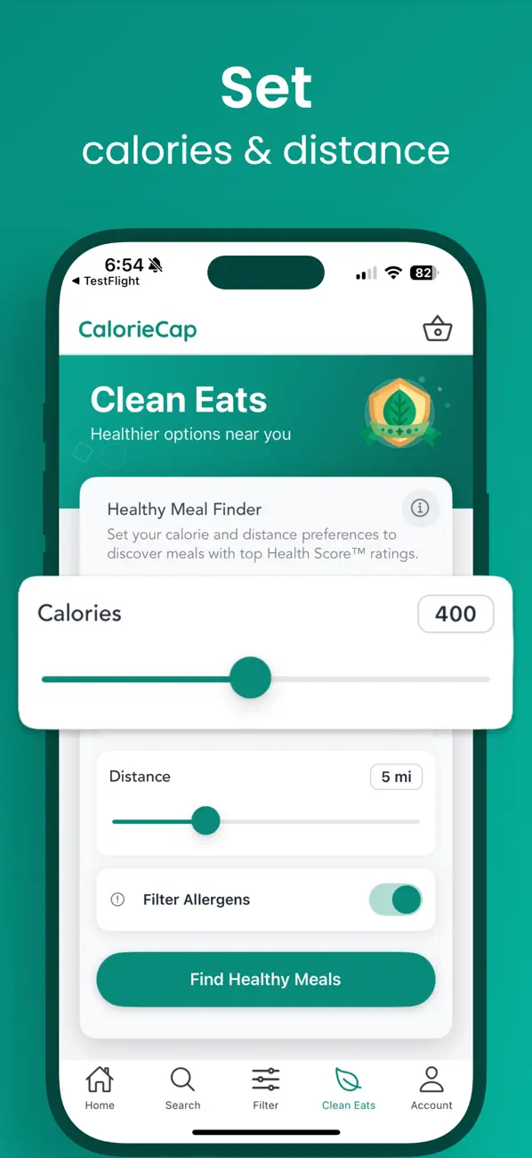 Screenshot #2 pour CalorieCap - Fast Food Macros
