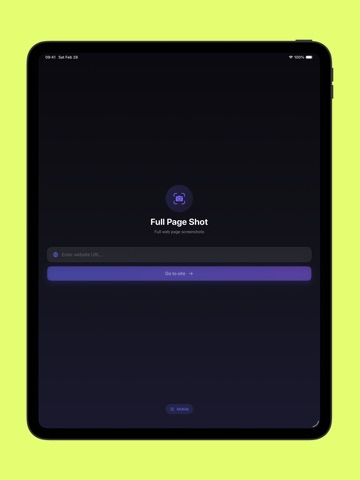 Full Page Shot iPad screenshot