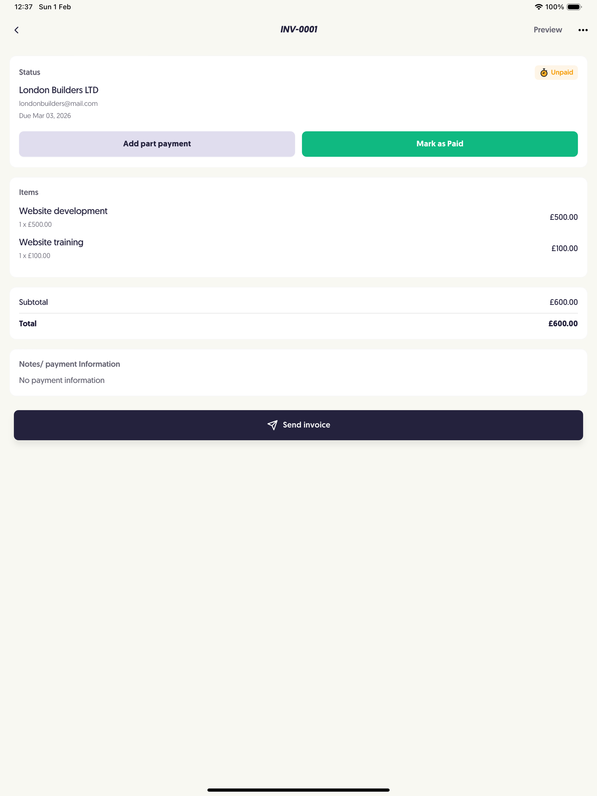 AllSquare: Invoice maker