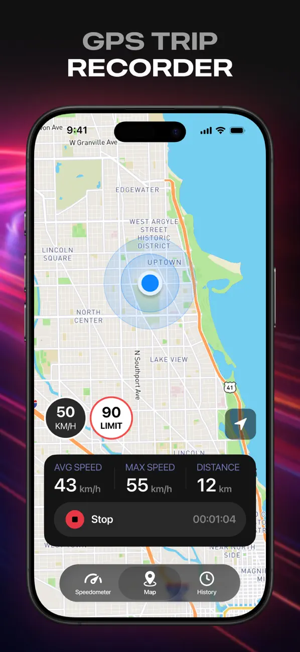 Screenshot #2 pour Speedometer GPS - MPH Tracker