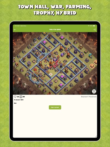 Map Layout for Clash of Clans iPad screenshot