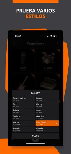 Captura de pantalla de Reggaeton Ritmos - BeatLab en iPhone 5