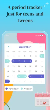 Luna Period Tracker For Teens : capture d’écran 1 sur 5