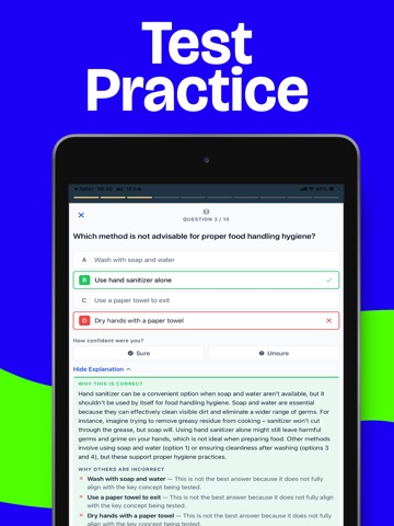 ServSafe Practice Test 2026-27 iPad screenshot