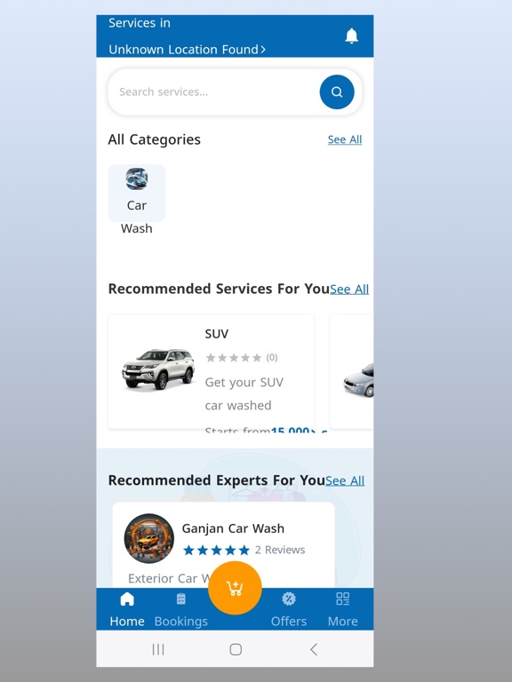 Ganjan Car Service User iPad screenshot