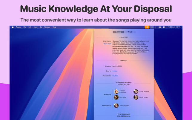 ‎MusicSmart - Liner Notes Screenshot