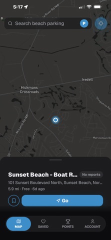 Beach Spot Parking iPhone screenshot
