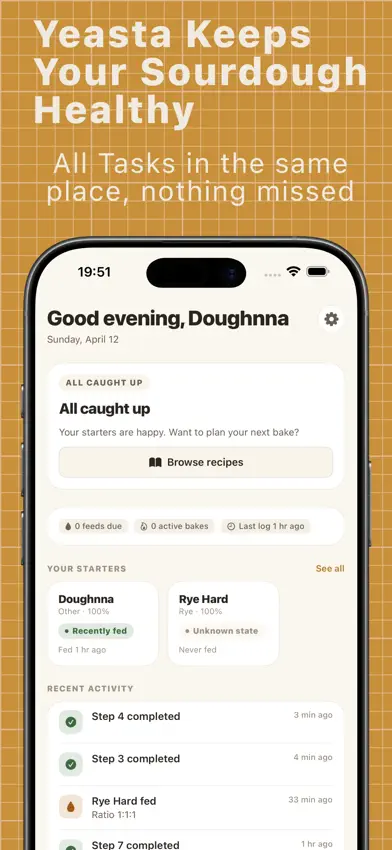 Yeasta: Sourdough Tracker screenshot 1