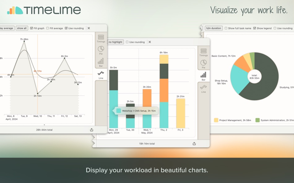 #5. Timelime - Time Tracking (macOS) 由: Niko Kramer