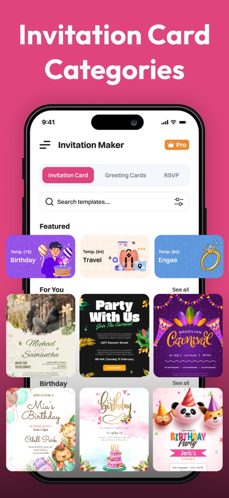 Invitation Maker- Invites RSVP - Graphics & Design App | MWM