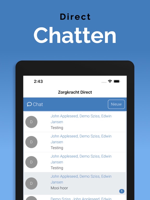 Zorgkracht Direct iPad screenshot