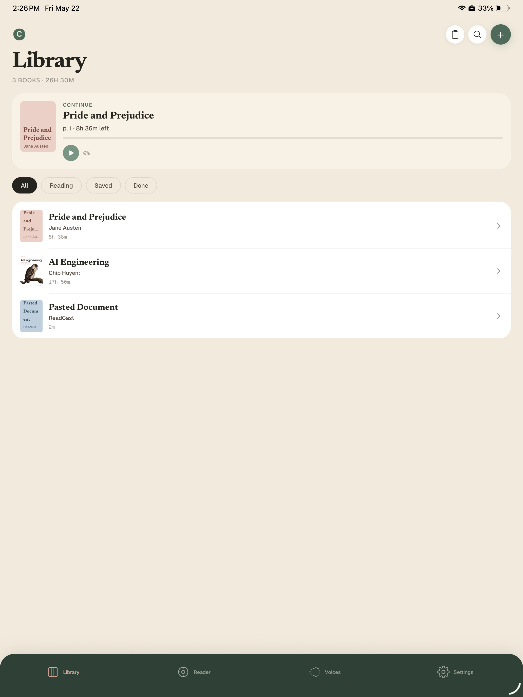 ReadCast : Audio Reader