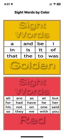 Sight Words by Color screenshot