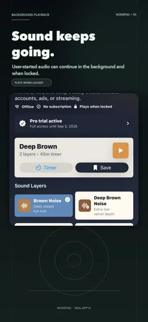 Brown Noise Offline: NoisePad screenshot 3