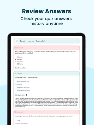 Journeyman Plumber Exam 2026 iPad screenshot