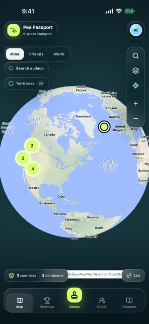 Pee Passport screenshot 1