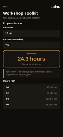 Workshop Toolkit iPhone screenshot