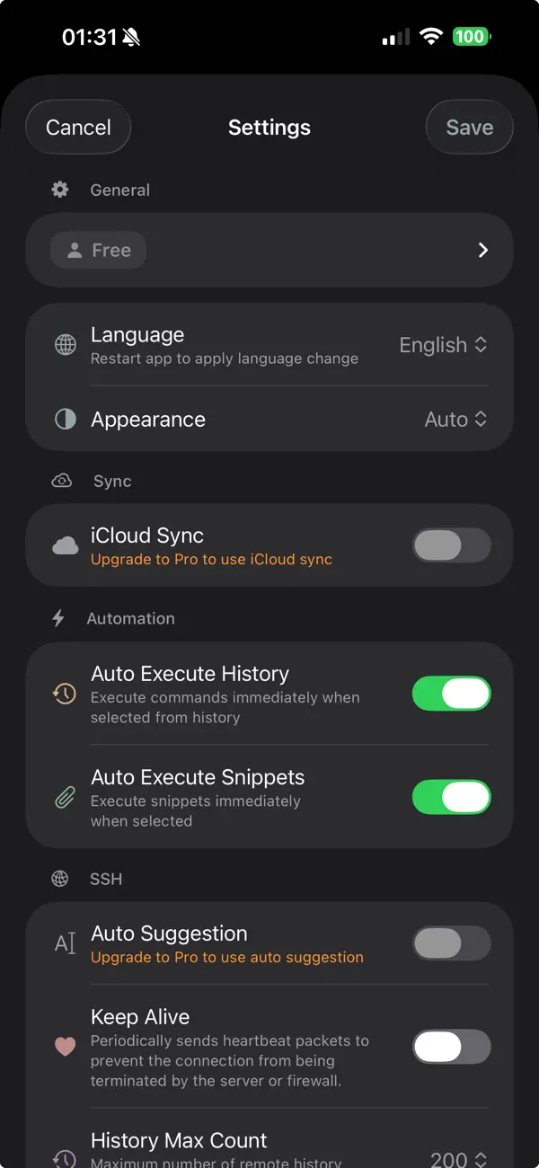 #4. NuSSH (iOS) By: YUN SHENG HUANG