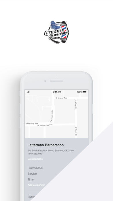 The Letterman Barbershop iPhone screenshot 1 - Lifestyle app