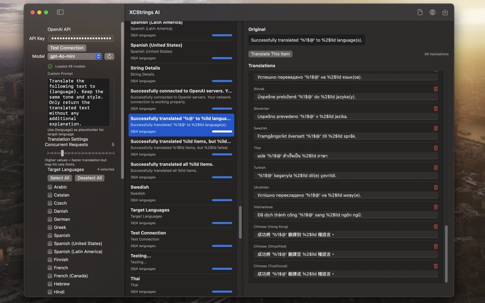 #1. XCStrings AI: AI Localization (macOS) 作者: Kai Chi Tsao
