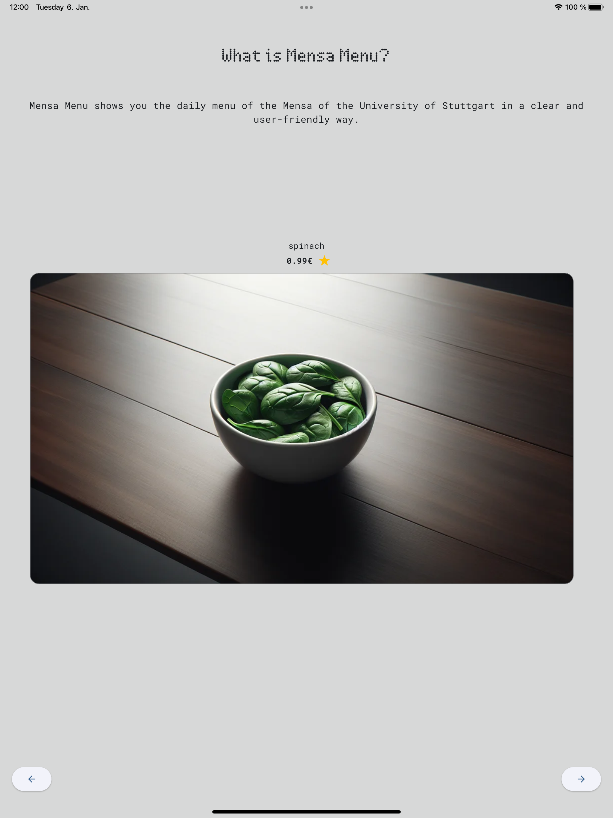 Mensa Menu