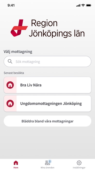 Min vård Region Jönköpings län iPhone screenshot 1