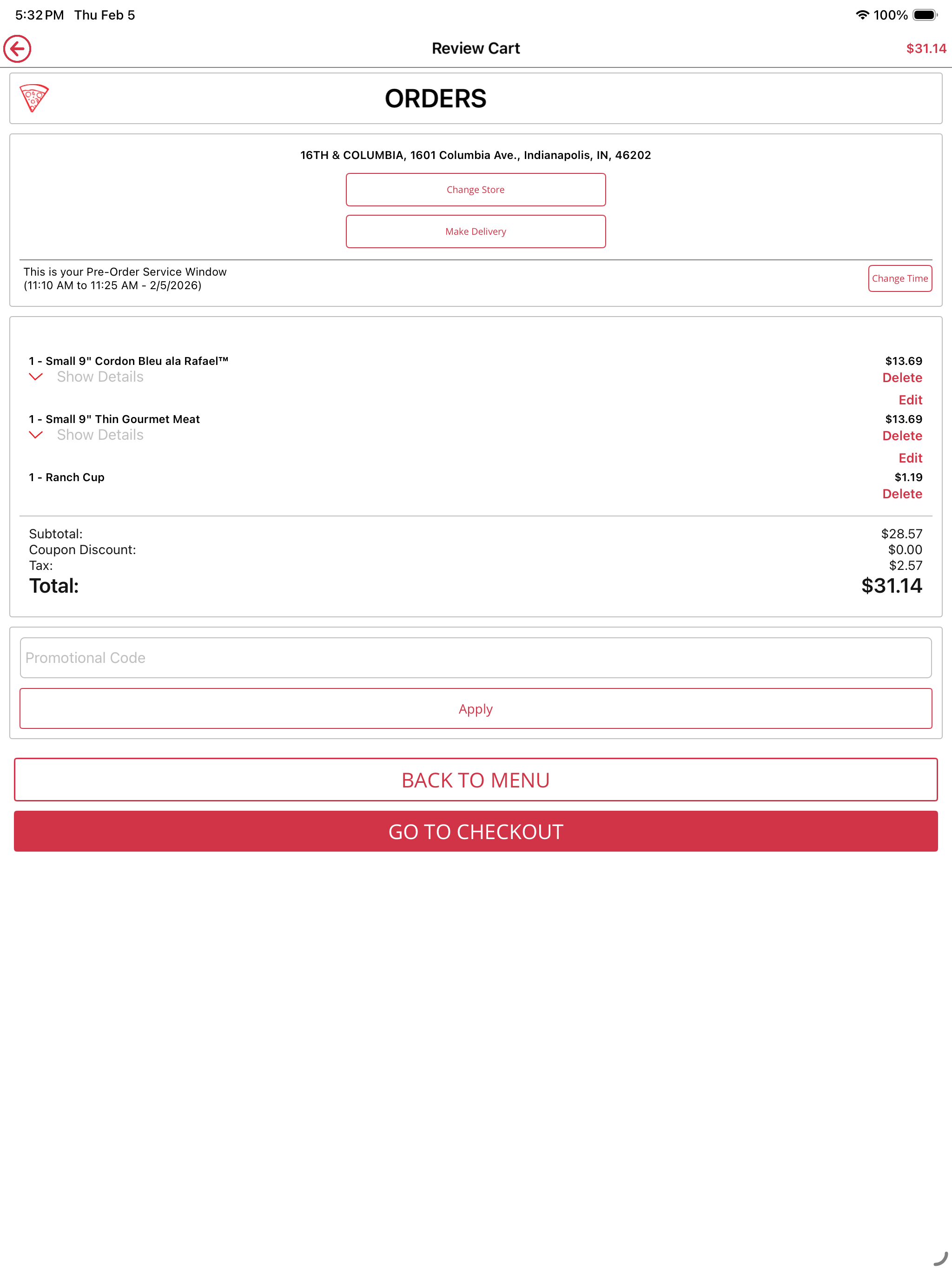 Greek's Pizzeria Online App