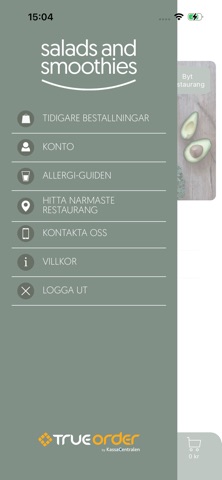 Salads and Smoothies App iPhone screenshot