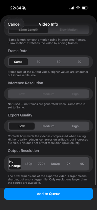 FrameFlo: Frame Interpolation Screenshot 2 of 4
