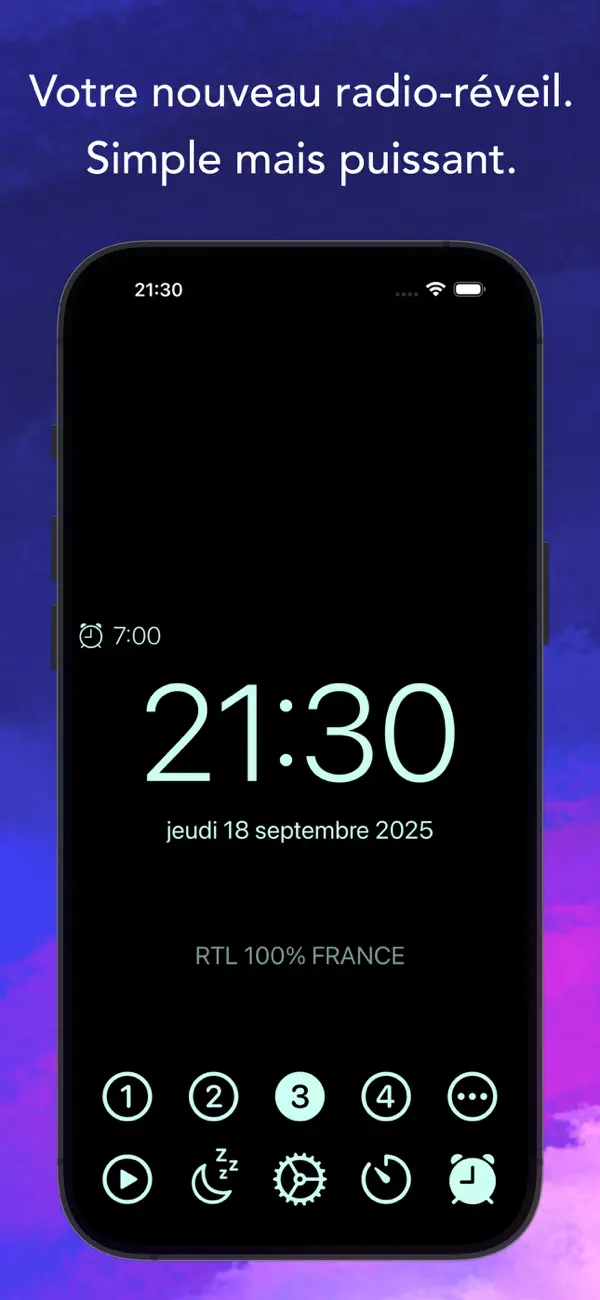 Screenshot #1 pour Radio de Chevet: Radio-réveil