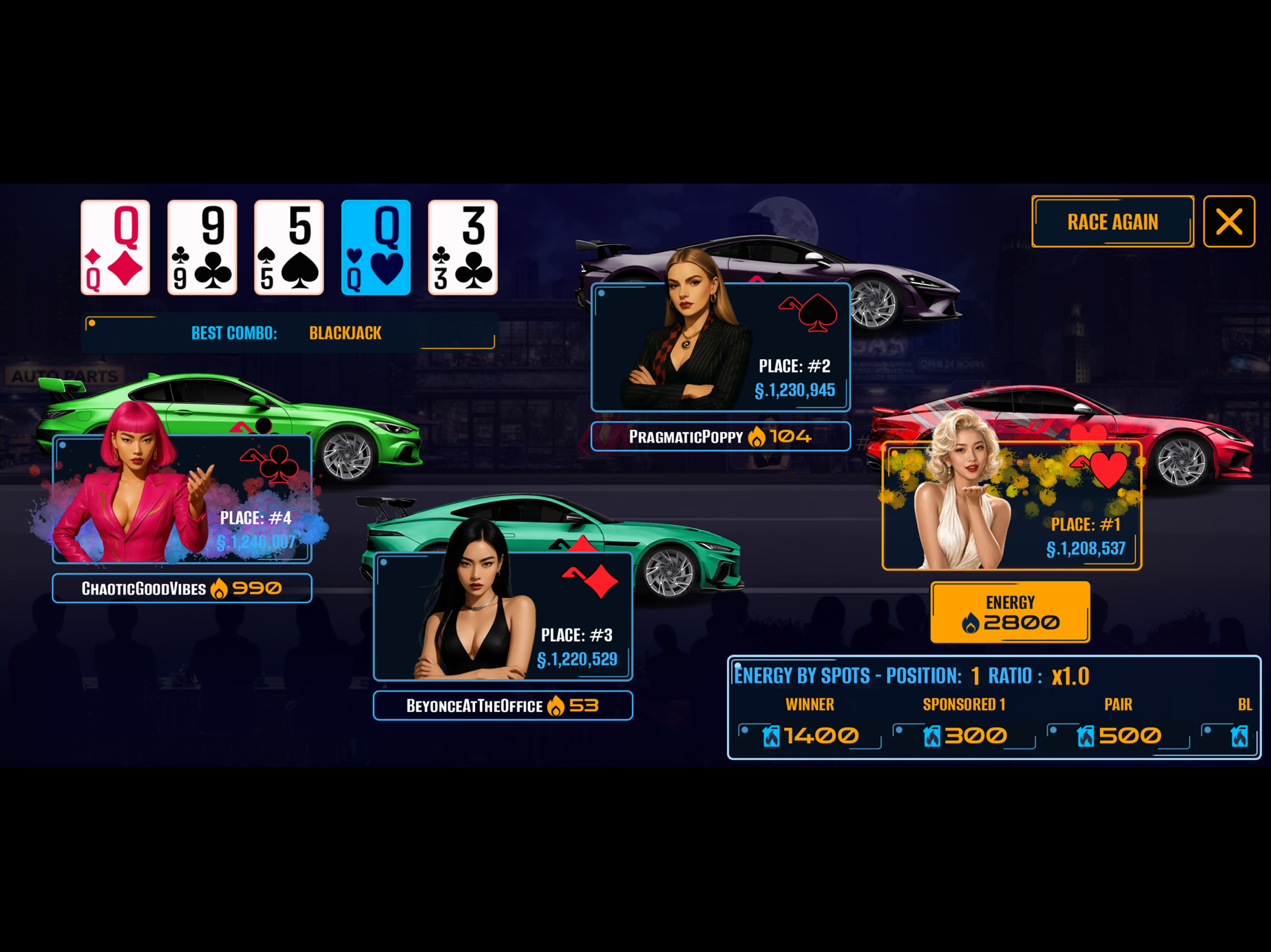 Aces Race : Blackjack Raid screenshot 14