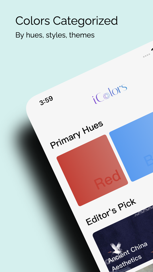 #1. iColors - Color palette muse (iOS) By: 旭奕 唐