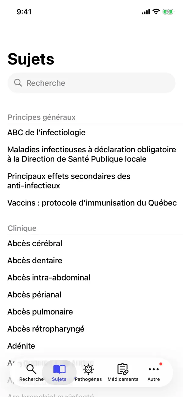 Screenshot #1 pour Antibiothérapie Pédiatrique