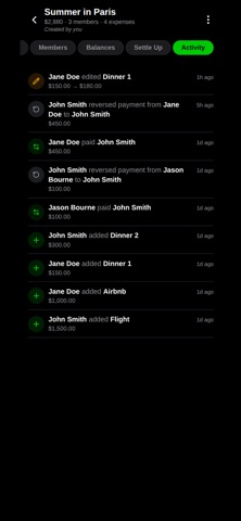 Orion Trip Ledger screenshot