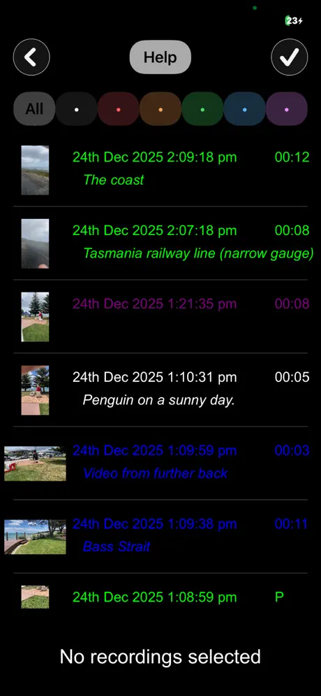 Video recorder with trigger screenshot 2