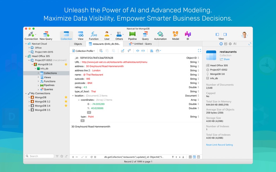 #1. Navicat 17 for MongoDB (macOS) By: PremiumSoft CyberTech Ltd.