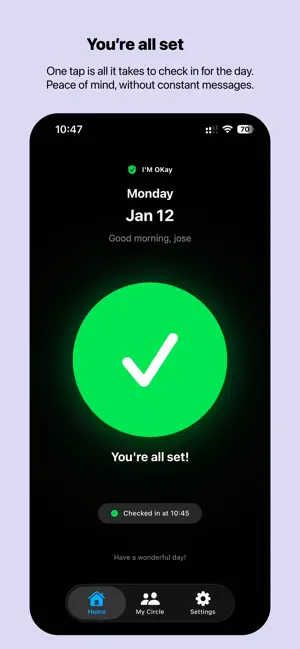 I’m Okay: Daily Safety Checkin screenshot 2
