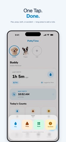 PottyTime - Dog Potty Tracker Screenshot 2 of 5