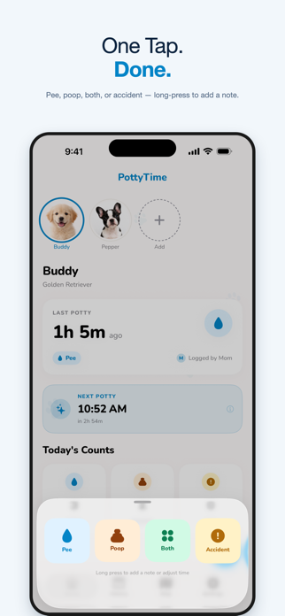 PottyTime - Dog Potty Tracker Screenshot 2 of 5