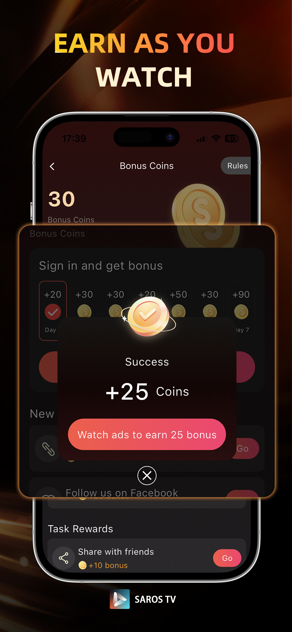 Saros TV - Shorts & Reels 商店截图 8